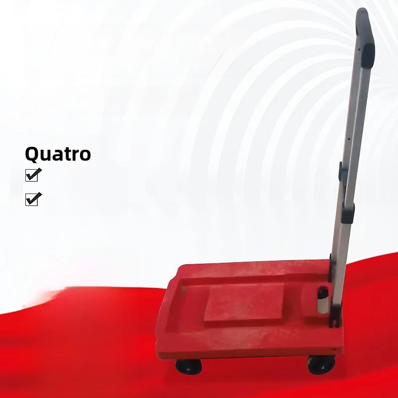 high-weight-capacity-hand-push-cart-stacking-brake-fence-six-wheel-flatbed-quiet-plastic-wheel-durable-hand-push-vehicle