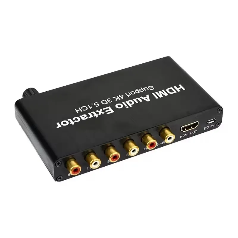 

HDMI Audio Extractor Decoder 4K 5.1CH Sound System Amplifier HDMI To RCA 5.1 Channel 3.5mm Analog Audio PC To TV Video Converter