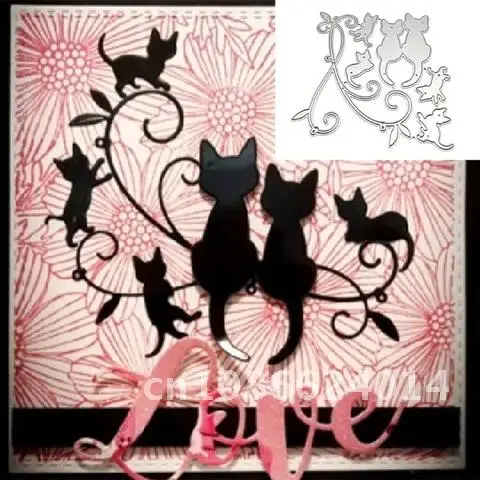 

Metal Cats Cutting Dies Stencil DIY Scrapbooking Album Paper Card Template Mold Embossing Decoration