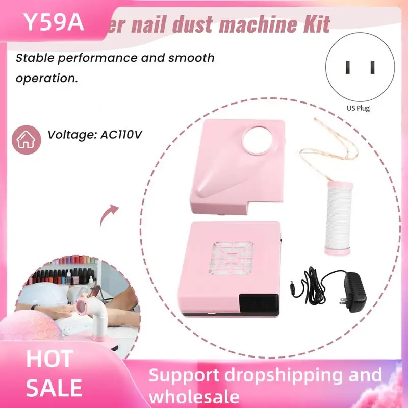 

Y59A 60W High Power Nail Cleaner Dual Vertical Filter Nail Nail Dust Machine