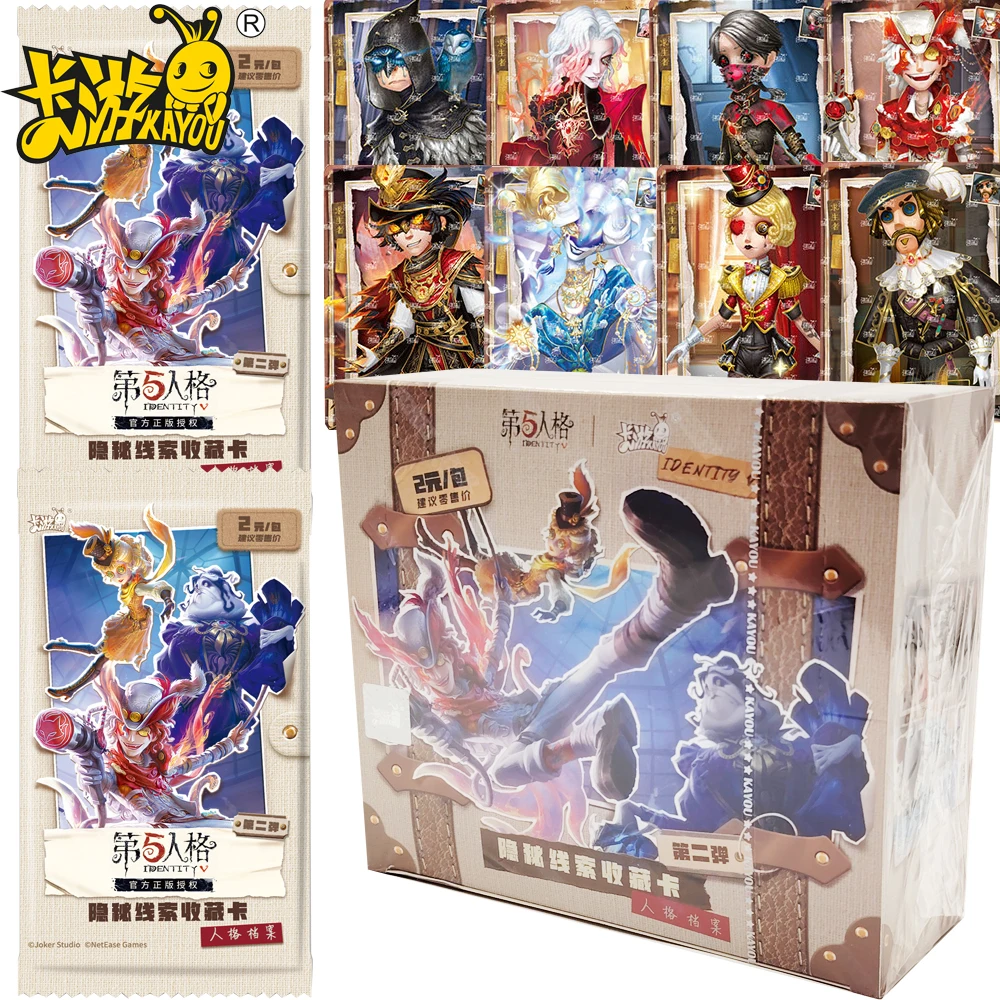 

Оригинальные коллекционные карты Kayou Identity V для детей, игра Эли Кларк Млейл Плуниус, популярные персонажи, модные редкие карты, игрушка в подарок