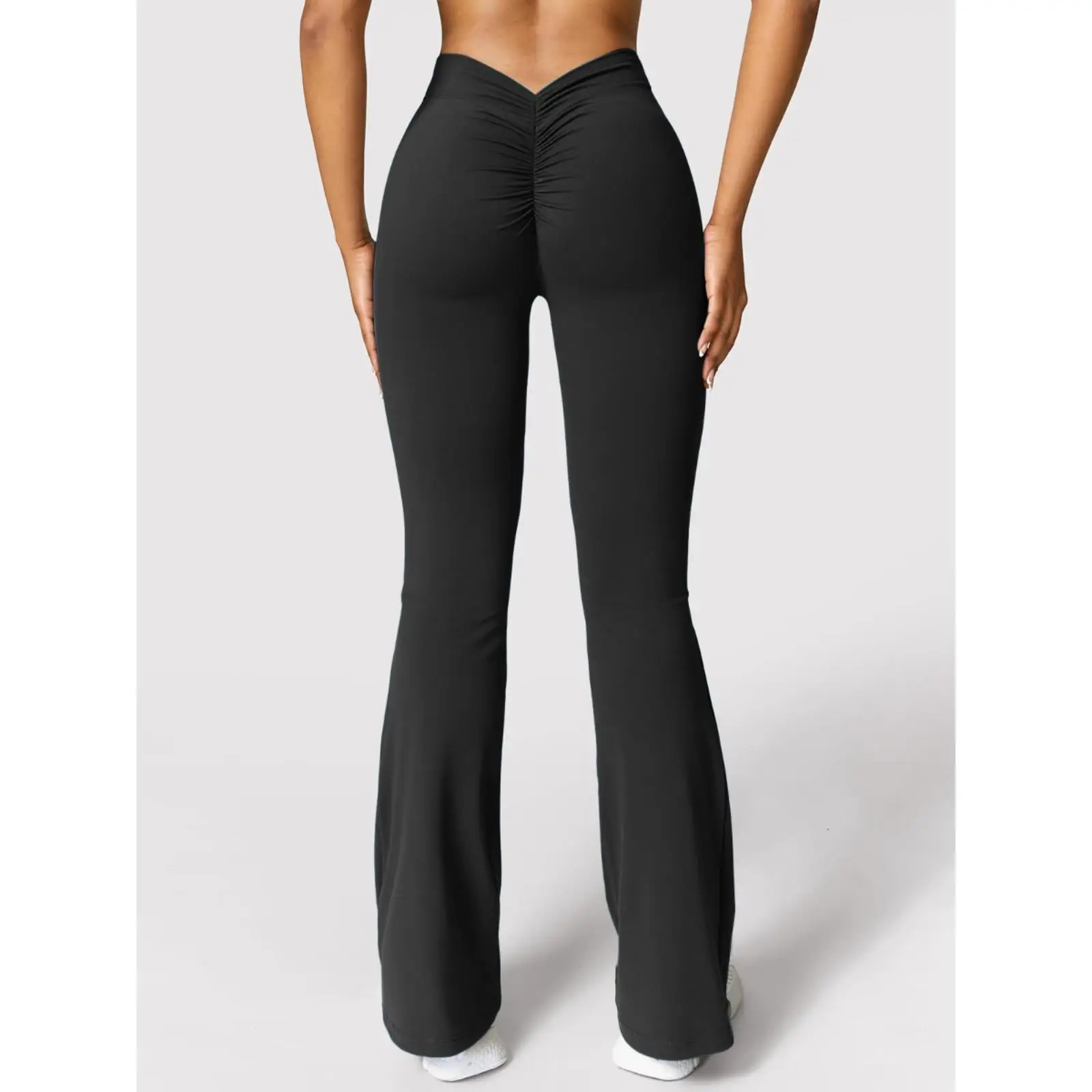 Pantaloni da yoga da donna Colore attillato Altezza Vita Pa Hip Pantaloni casual a vita bassa a metà polpaccio per donne di mezza età