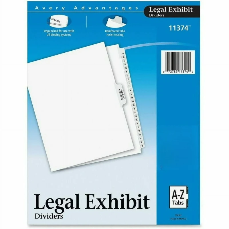 

Премиальные разделители для документов Avery Style, формат Letter, набор с индексами A-Z (11374)