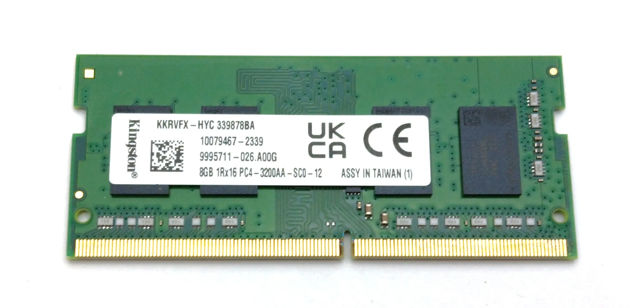 

Kingston KKRVFX-HYC (Kingston 9995711-024A00G) 8 GB Laptop Memory Module - 1Rx16 - DDR4 - 3200 MHz - 260 Pin - - Used-Like New