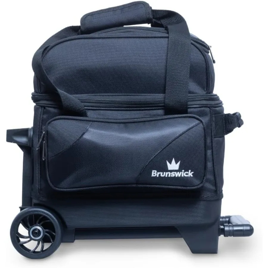 

Brunswick Zone Single Roller Bowling Bag for Professional and Recreational Use Durable Polyester Construction with Padded Shoul