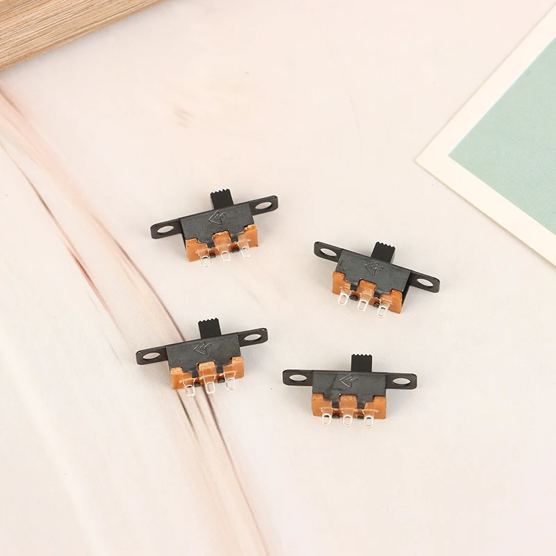 20Pcs 5V 0.3A Mini Size Black SPDT Slide Switch For Small DIY Power Electronic 3Pin 1P2T Slide Switch Toggle Switch