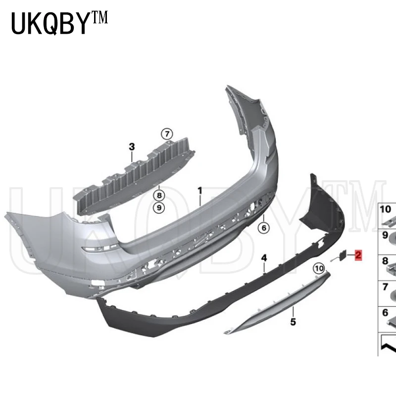 Rear of flip hook X5 F25 20dX 28iX 51127338752