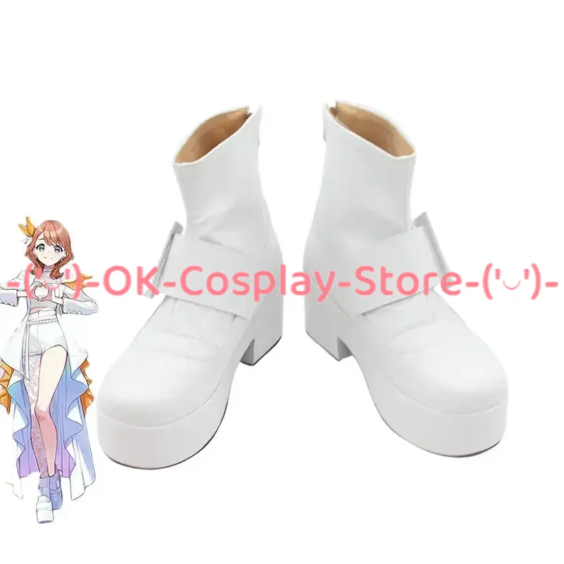 

Hanasato Minori Cosplay Shoes Game More More Jump Cosplay Props Halloween Carnival Boots PU Leather Shoes Custom Made