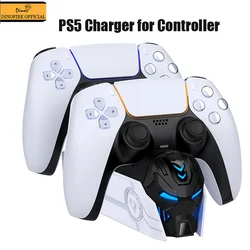 DinoFire DualSense Controller Charging Station For PS5 Gamepad Fast Charger Stand Docking Station for PlayStation 5 Controllers