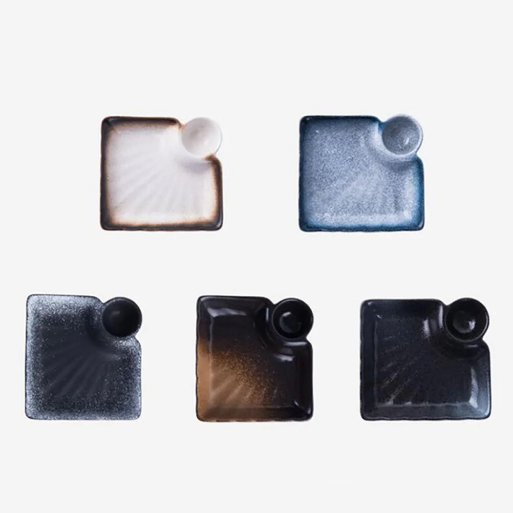 

Ceramics Sauce Dish Black Seasoning Bowl for Dipping Sauces Serving Condiments Restaurants Sauce Dish Dipping Bowl