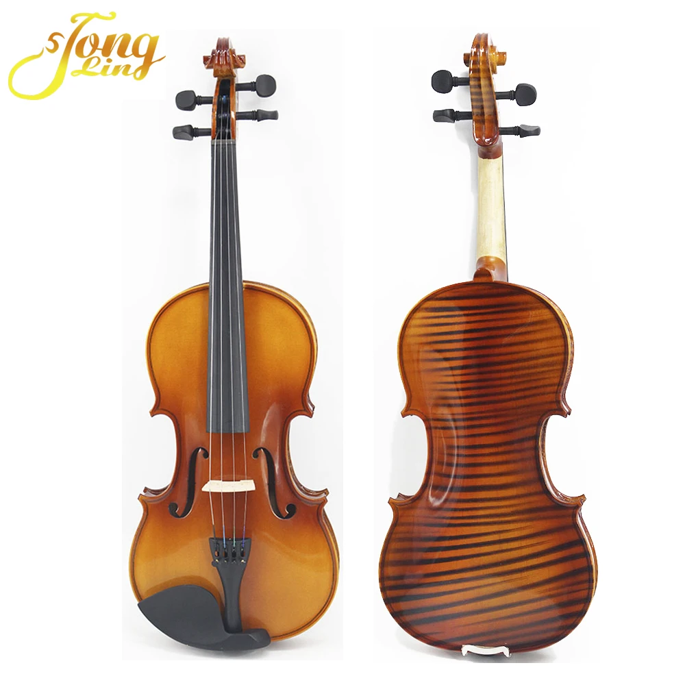 

Tongling Violin Manufacturer Spruce Body Art Flamed Violin For Sale TL001-2a