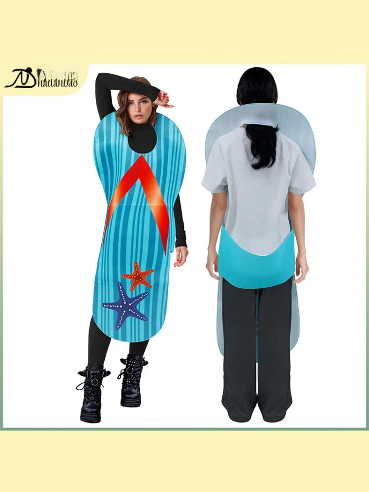 

loween Cosplay Costume Digital Print Sandals Suit Stage Par Roleplay High Waist Skirt Women's Faion Chinese Sle