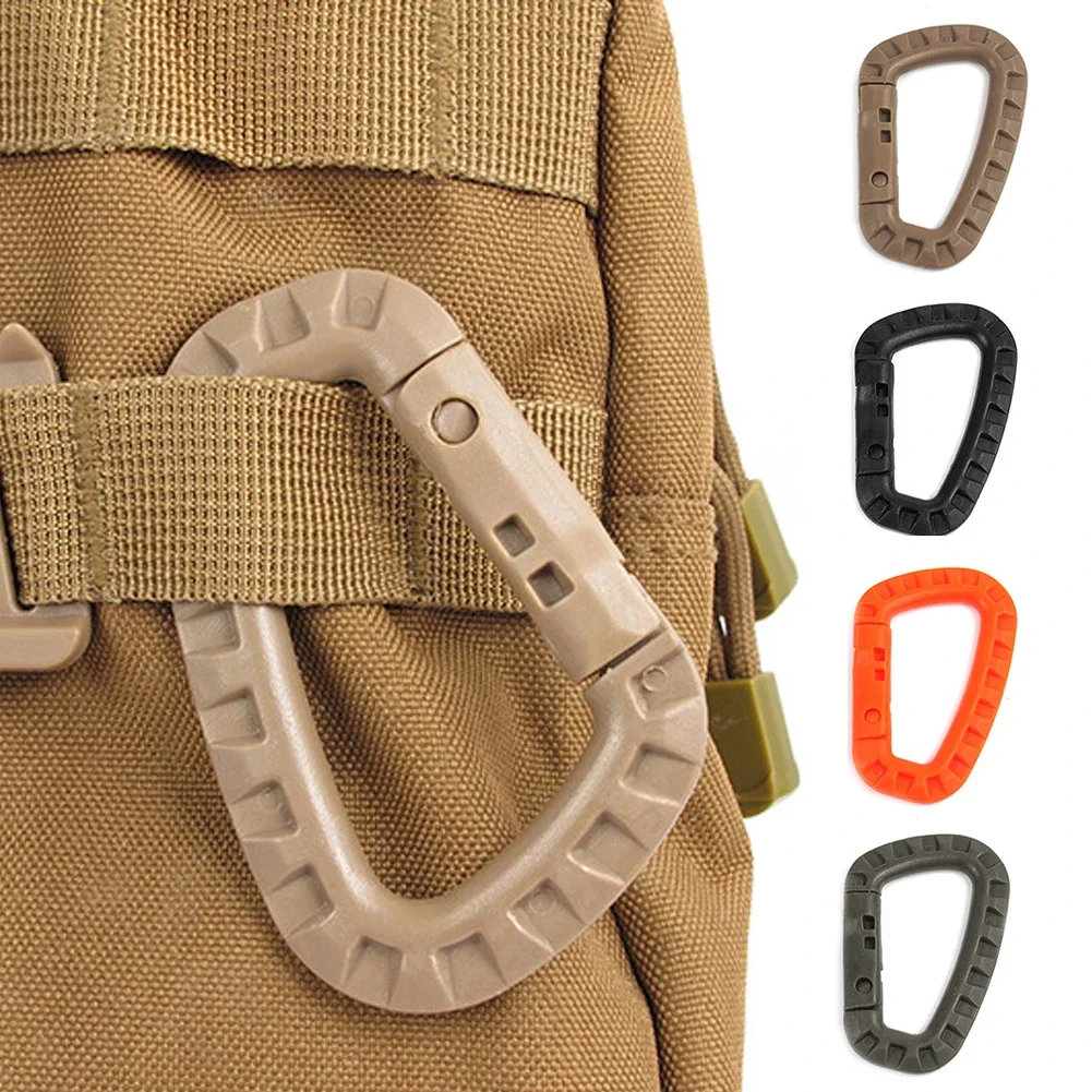 Carabiner Clip Keychain Outdoor Camping Hanging Hook Plastic D Carabiner Clip Keychain Hanging Hook for Backpack Outdoors