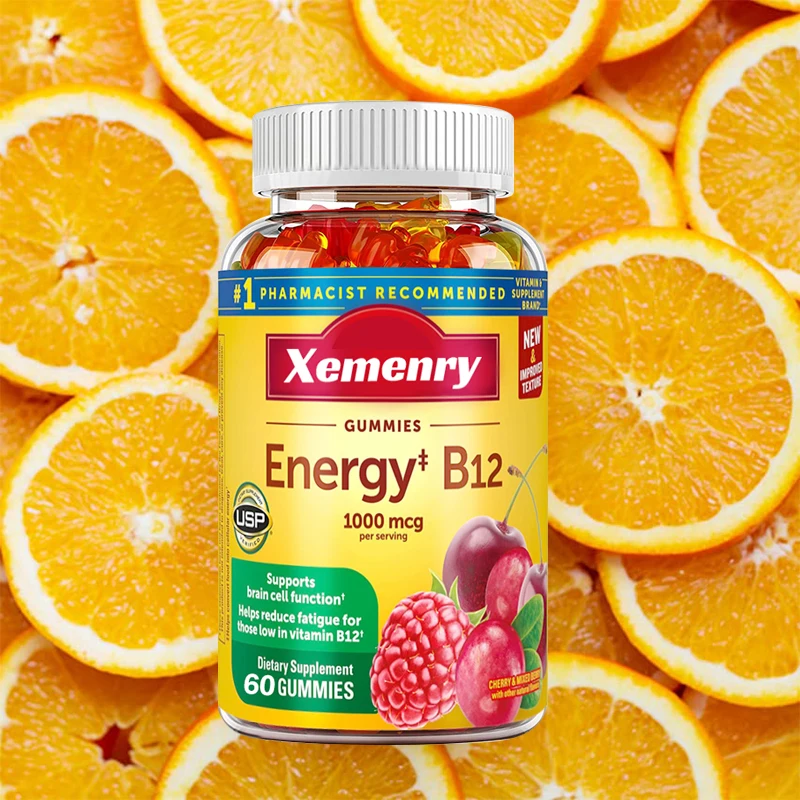 Vitamin B12 Gummies 1,000 Mcg - Supports Brain Cell Function and Reduces Fatigue