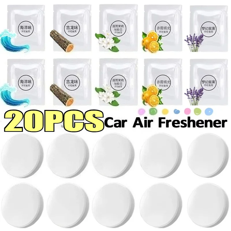Air Freshener Tablets Refill Solid Perfume Aromatherapy Tablets Car Air Vent Fragrances Flavor Diffuser Car Interior Accessories view 2