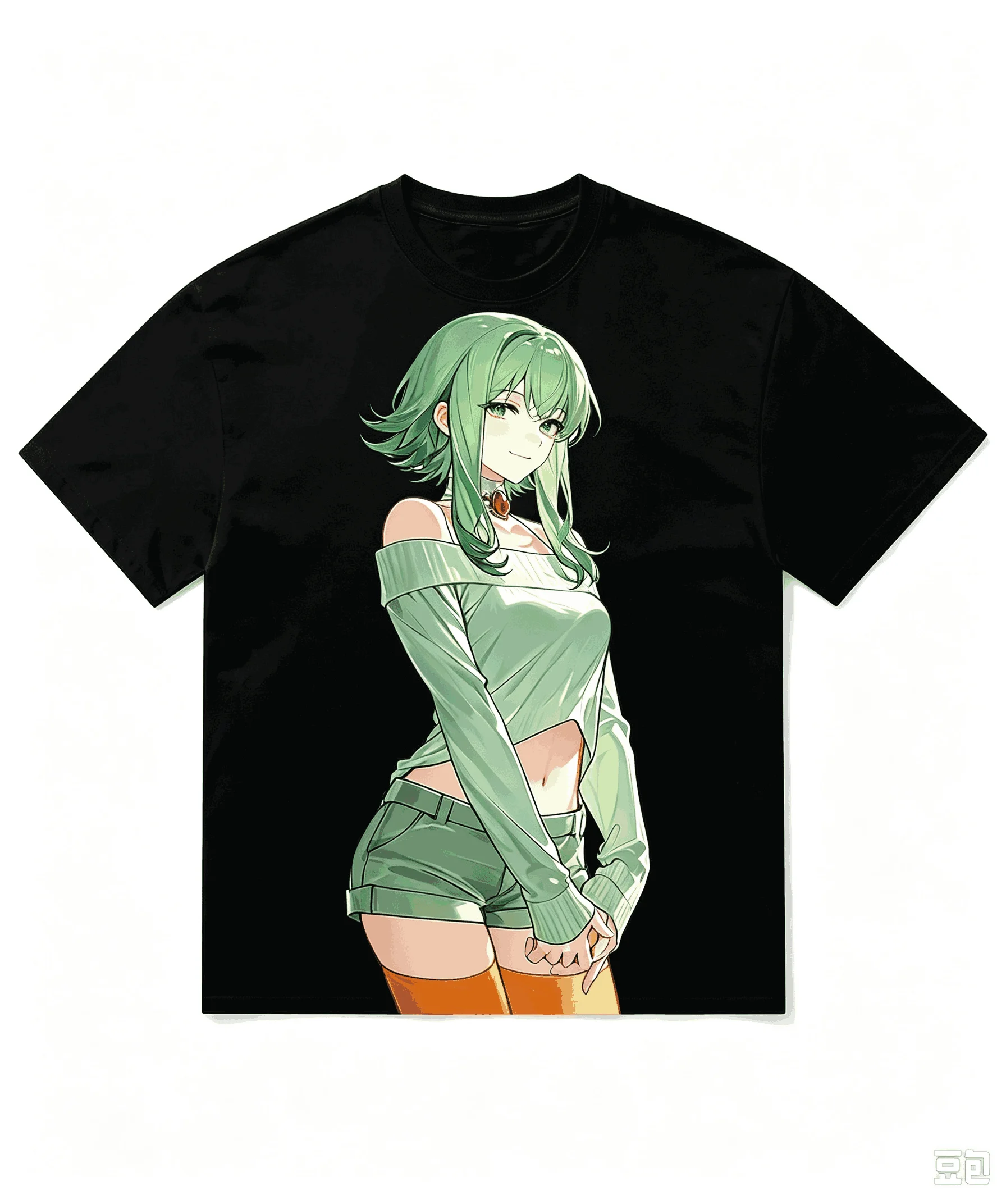 Megpoid GUMI Graphic Print Crew Neck T-Shirt for Men Women Oversized Unisex Streetwear Trendy Cotton Fashion Hip Hop Breathable