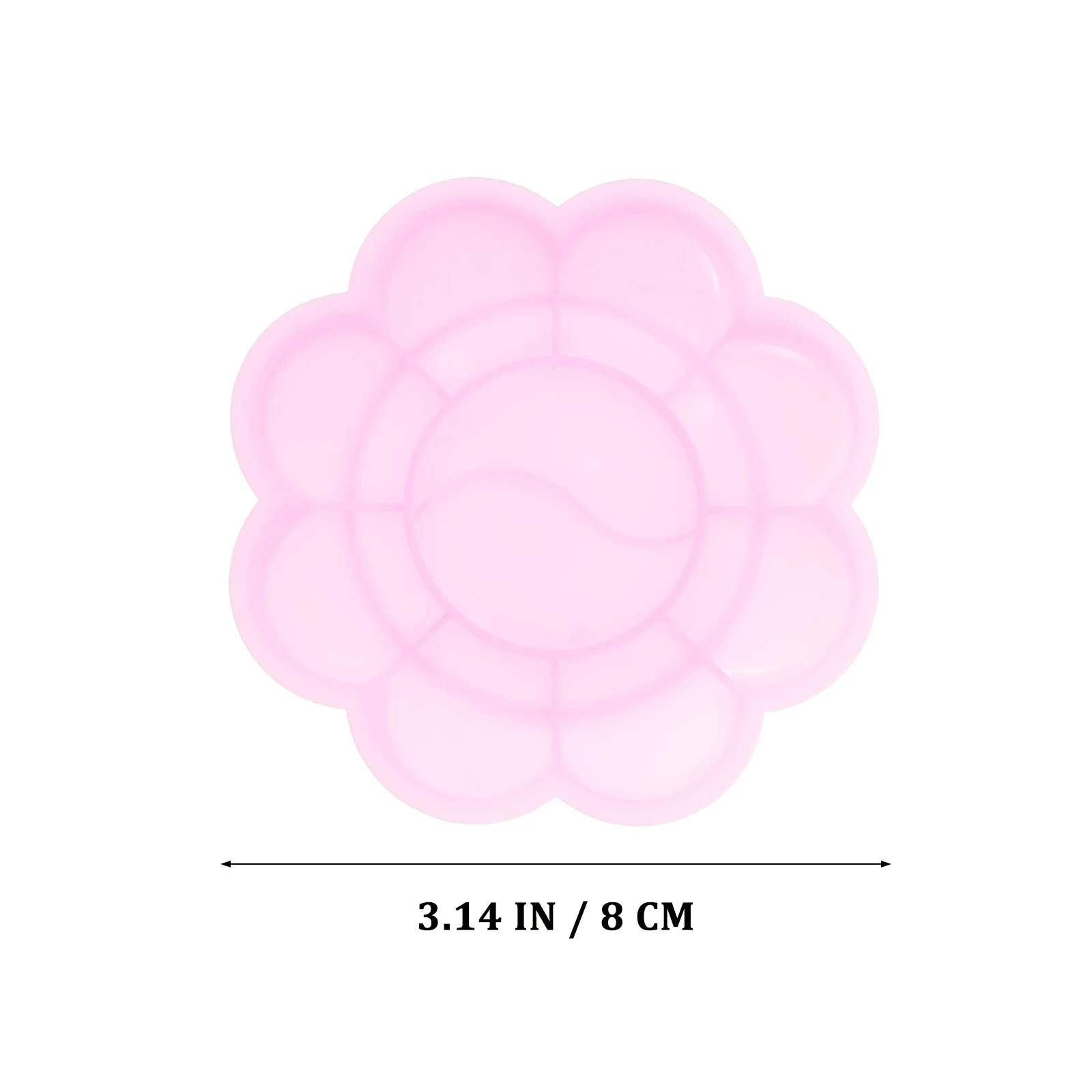 

100pcs Flower Shaped Plastic Color Mixer Painting Trays Pigment Plates For Art Watercolor Calligraphy Durable Lightweight Color