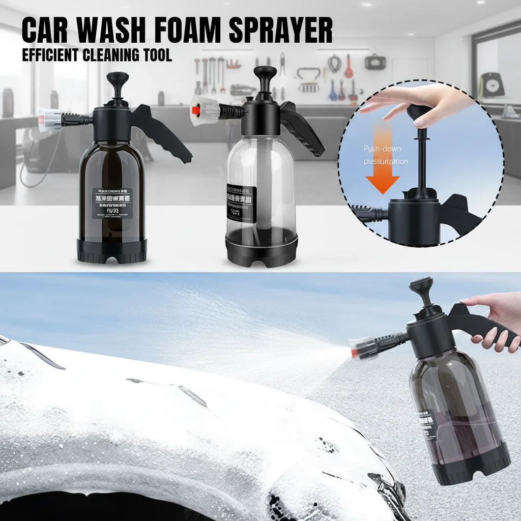 

Ручной распылитель пены, автомойка, лейка, дезинфекция под давлением воздуха, пластиковая бутылка, инструмент для чистки автомобиля