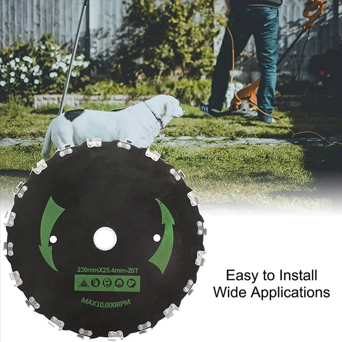 

Набор из 2-х 9-дюймовых лезвий для цепной пилы с 14 зубьями, для кустореза и газонокосилки, усиленные (A)