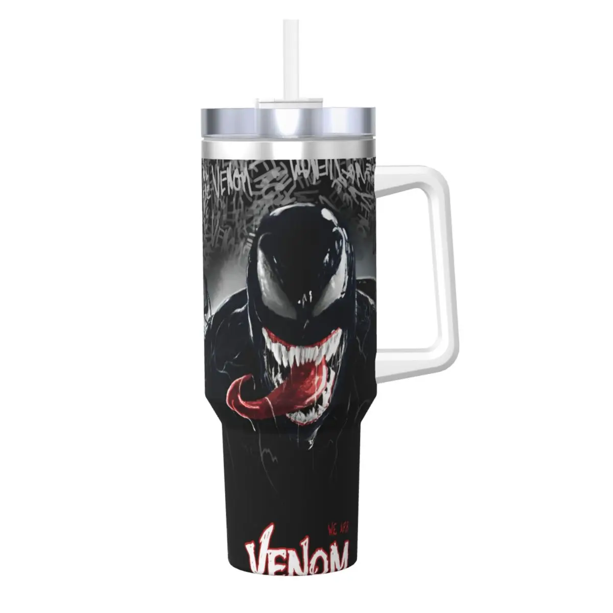

Стакан из нержавеющей стали Venom Super Hero, автомобильные кружки с соломинкой, бутылка для воды для горячих напитков, герметичные термочашки на 40 унций
