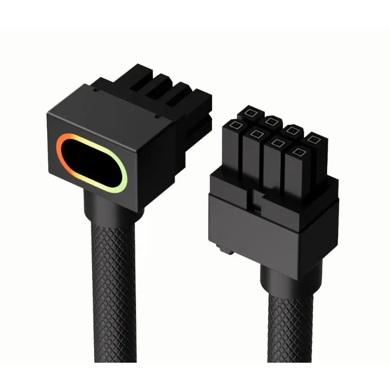 Side out motherboard CPU8pin full module wire 90 degree elbow synchronous 5v3 pin power supply wire