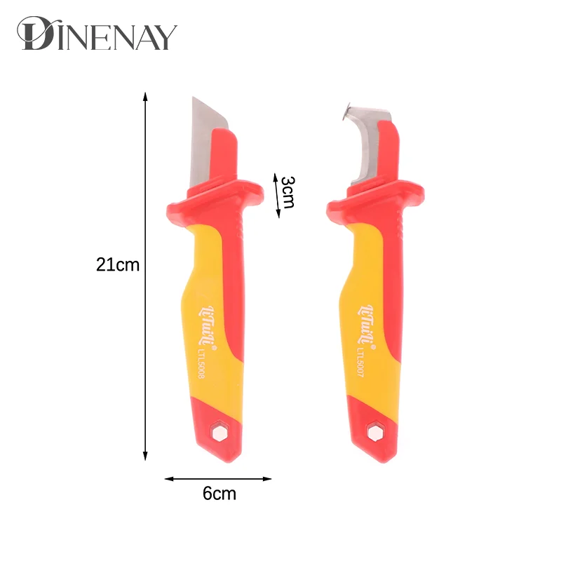 New Electrician Knife Insulated Cable Stripping Snips Fixed Blade Wire Hand Tool