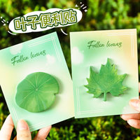 12 Pcs Leaf Notes Student High Value Maple Leaf Message Memo Pad Note Paper Cute Leaf N Times Sticky NoteBook