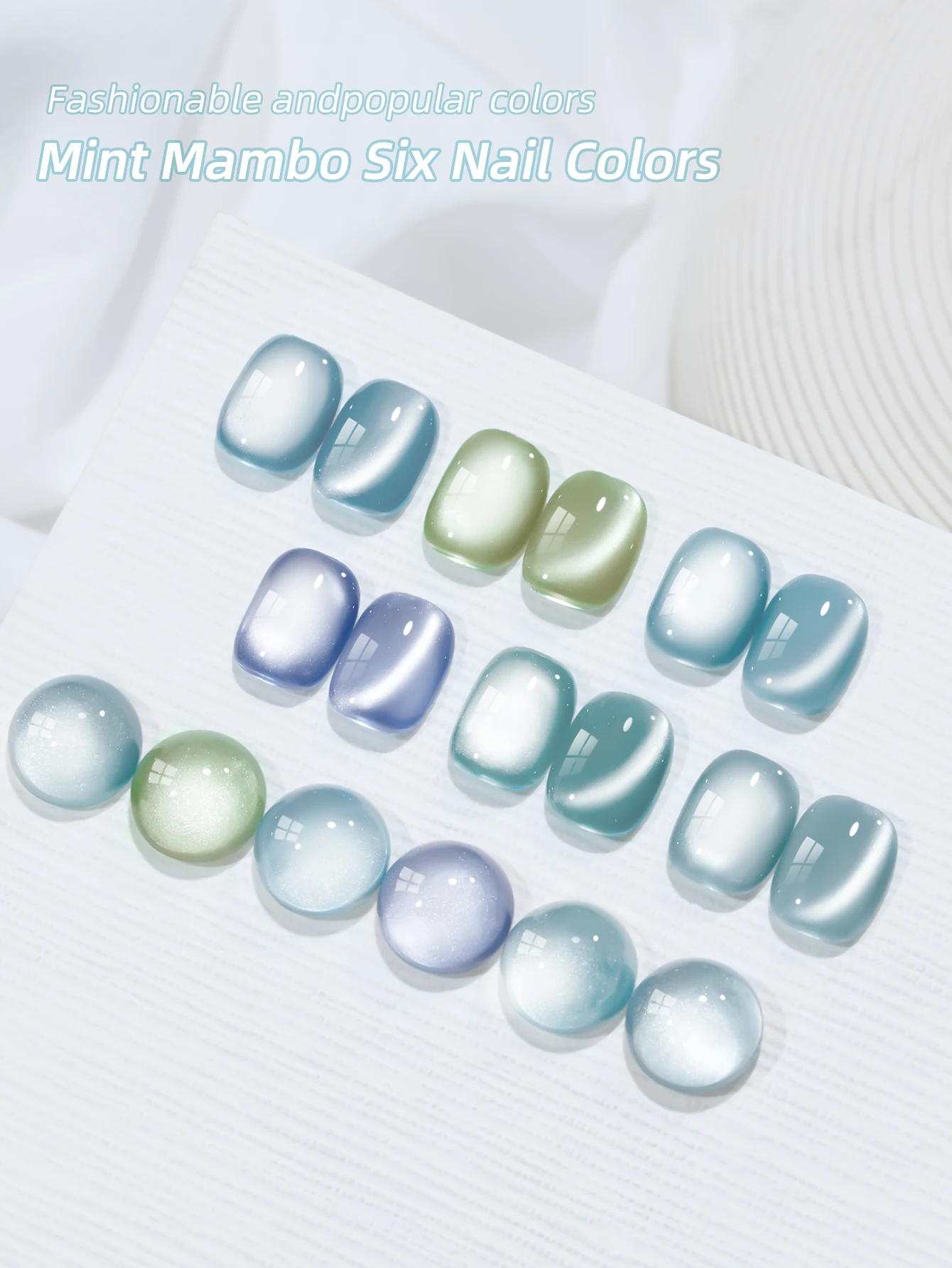 6 قطعة 15 مللي النعناع مانبو القط العين جيل للأظافر مجموعة طلاء الأظافر شبه الدائم مسمار الفن تمرغ UV LED صالون الأظافر لتقوم بها بنفسك صالون الأظافر هلام #4