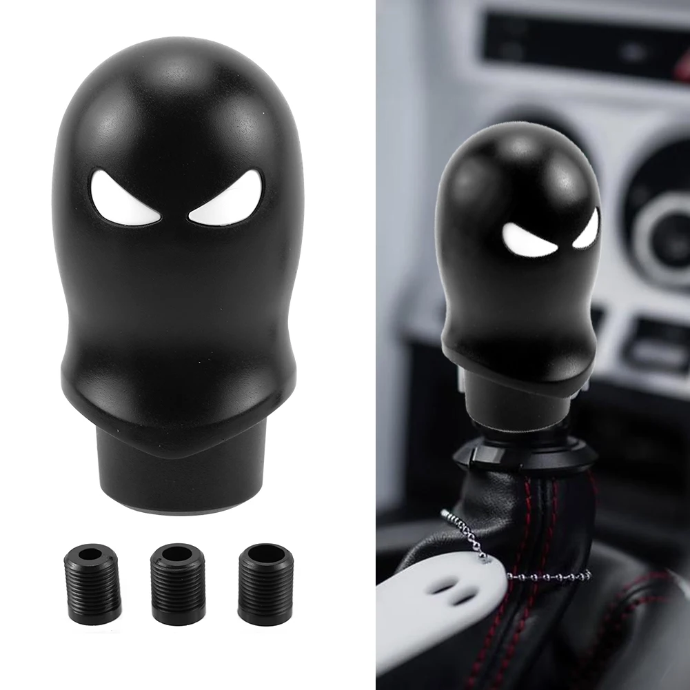 

Funny Face Gear Shift Knob Aluminum Alloy Manual Car Shifter Lever With 3 Adapters 8mm 10mm 12mm Interior Parts
