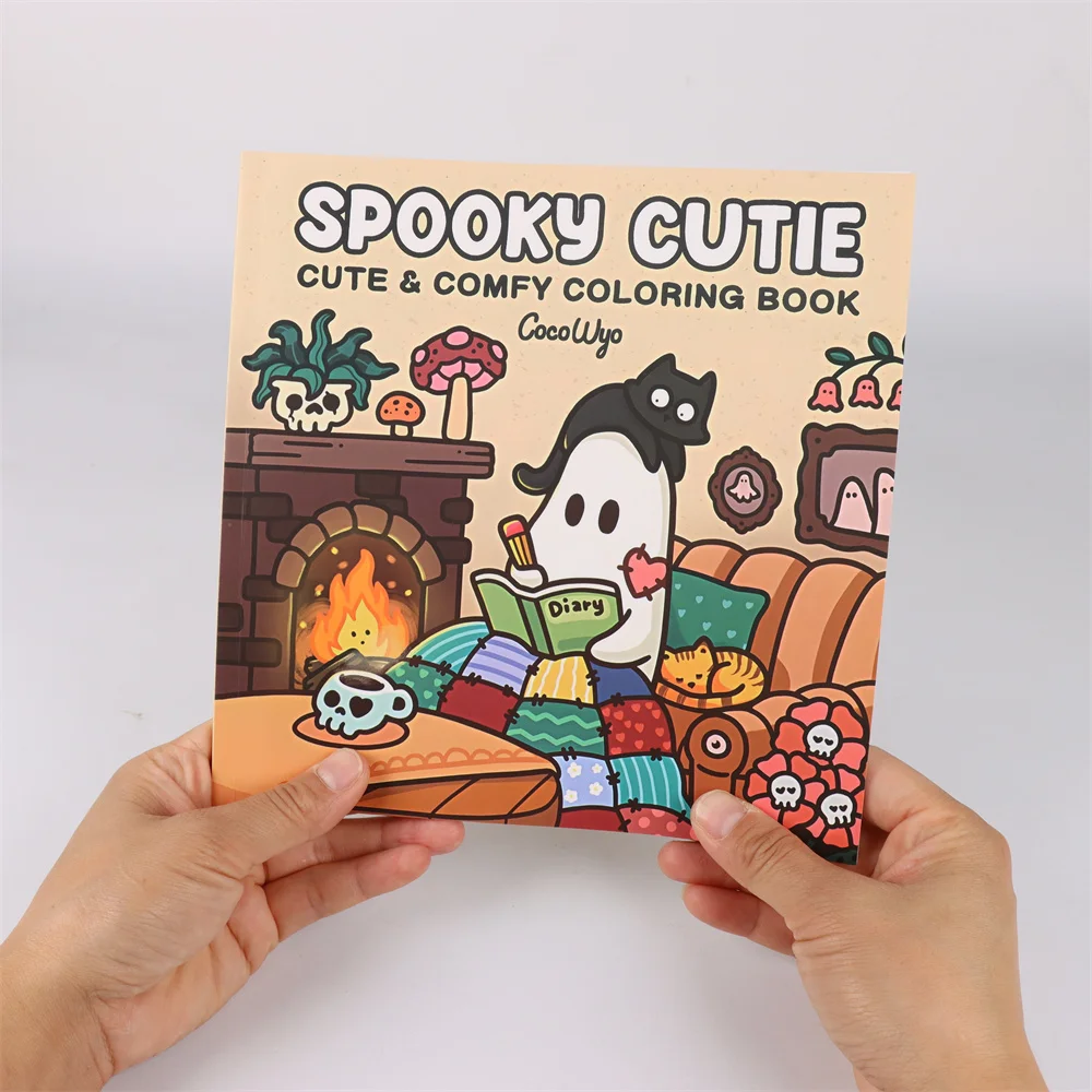 Spooky Cutie Coloring Book In Cozy Moments For Relaxation Educational Doodles Book Featuring Adorable Creepy Creatures