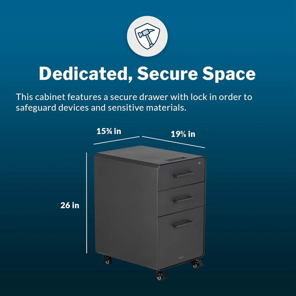 MELFile-Armoire de classement mobile pour la maison ou le bureau, armoire de rangement de fichiers, verrouillable, proximité, trois