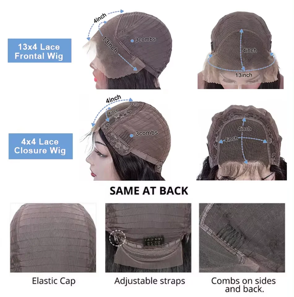 200% Dichte tiefe Welle kurze Bob Perücken menschliches Haar 13x4 4x4 transparente Spitze vorne menschliches Haar Perücke Körper Welle brasilia nisches Haar