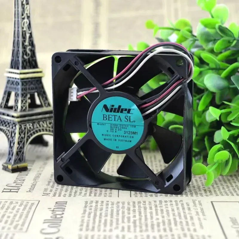 for NIDEC D08A-24TS1 02 8CM 8025 24V 0.12A 2-Wire Variable Frequency Cooling Fan