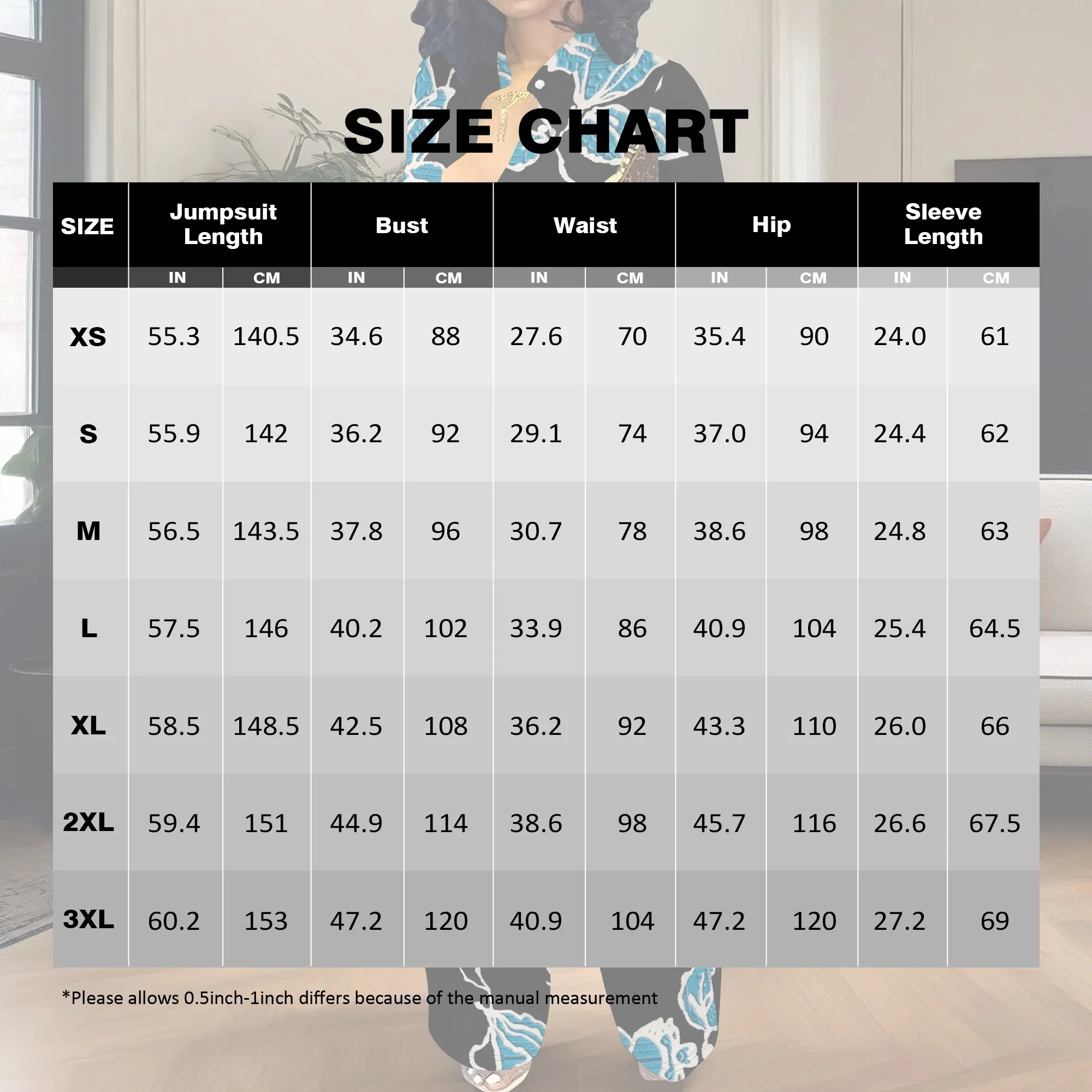 Women’s Long Sleeve Jumpsuit Colorful Leaf Print Belted Waist Loose Fit Wide Leg Casual One Piece