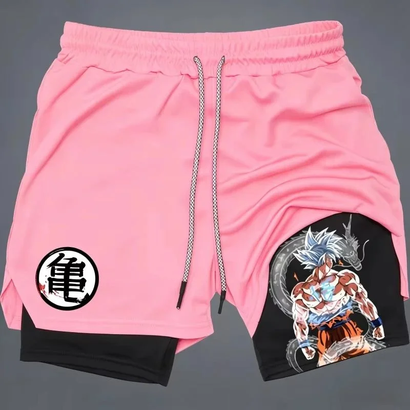 Summer 2026 Dragon Ball Wukong 2-in-1 Double-layer Gym Shorts, Oversized Men's Fitness Neutral Sports Shorts view 4