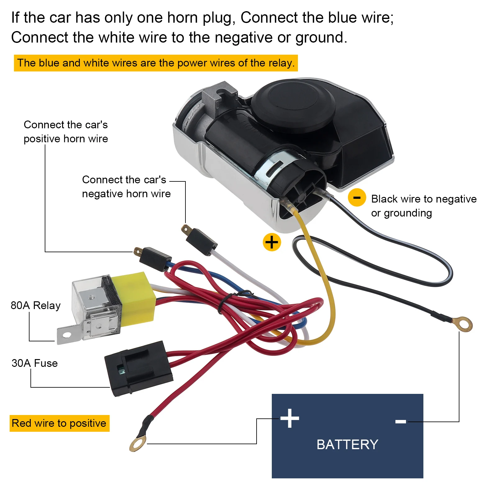 12V 150db univerzální hlasitý auto okres horn 12V elektrický hlemýžď motocykl okres horn vodotěsný rohy siréna pro motocykl auto SUV kamion  loď