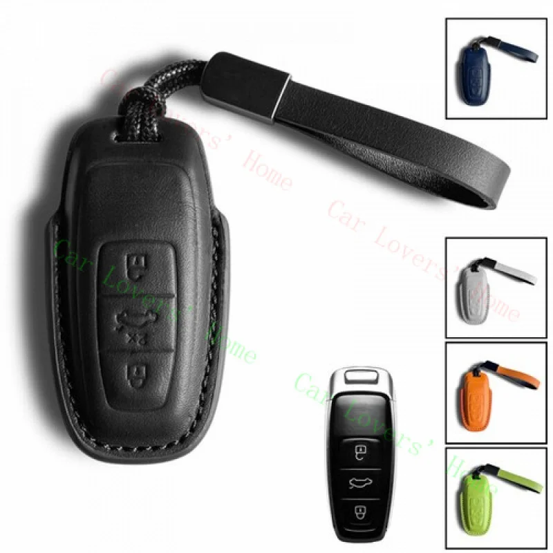 

A + натуральный кожаный чехол для ключей от машины для Audi Q3 Q5 Q7 A3 A4 A6 A7 A8 A4L TT RS5