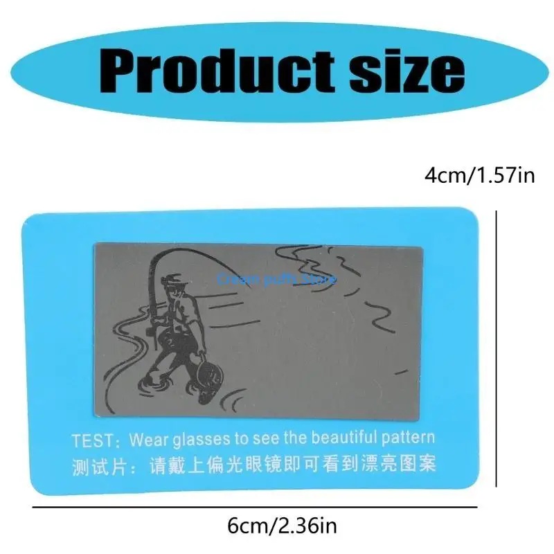 50LE Polarized Glasses Test Card,Polarization Sunglasses Tester