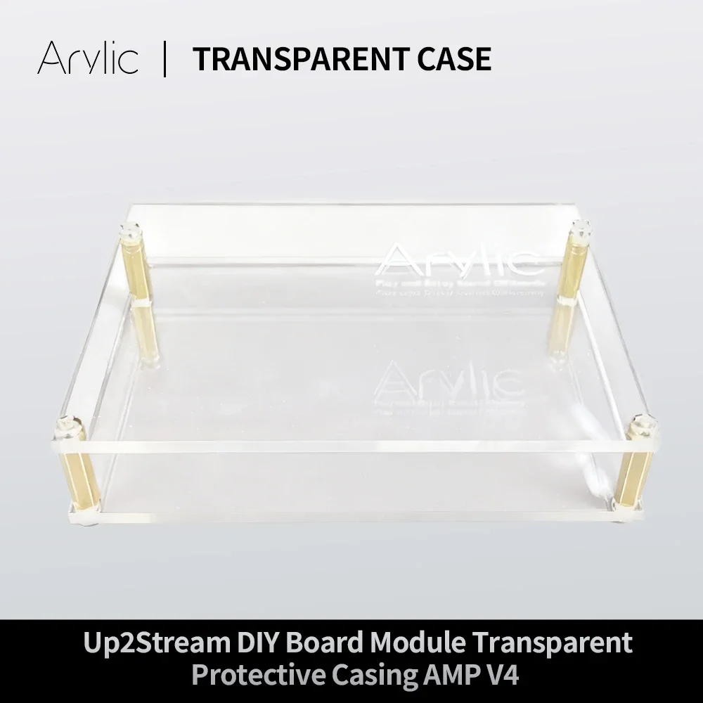 Arylic Transparent Protective Case for Up2Stream DIY Board Module AMP V4 - Clear ABS Enclosure for Electronic Projects