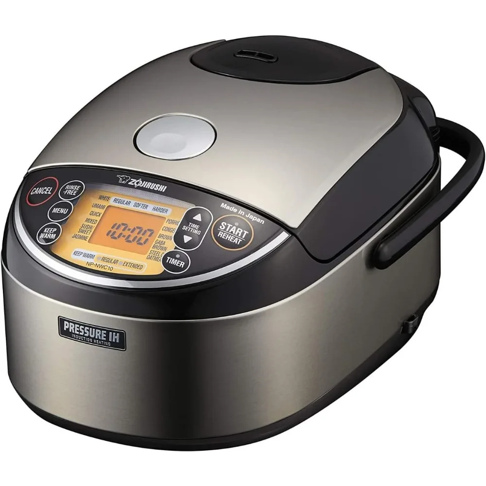 NP-NWC10XB 5.5-Cup Pressure Induction Heating Rice Cooker and Warmer (Stainless Black)