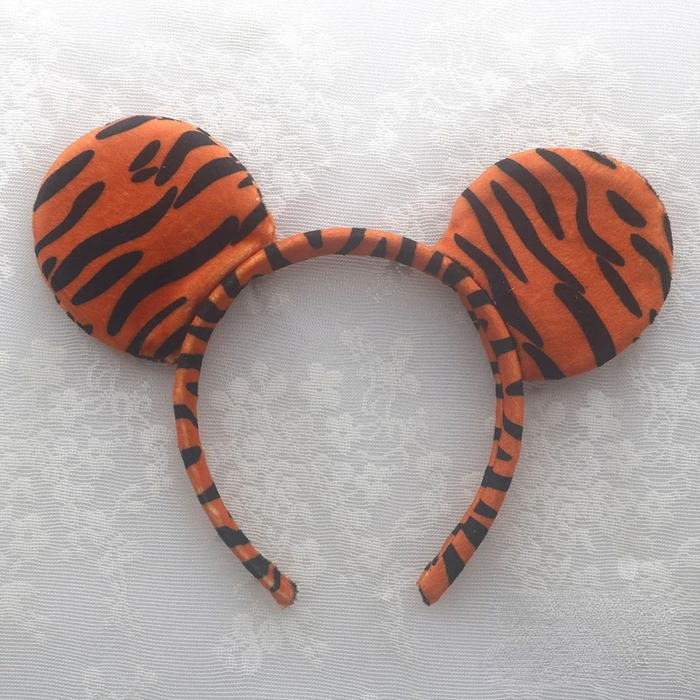 Kids Children Girls Tiger Costume Animals Cosplay Ears Headband Bow Nose Tails Set Halloween Birthday Party Gift