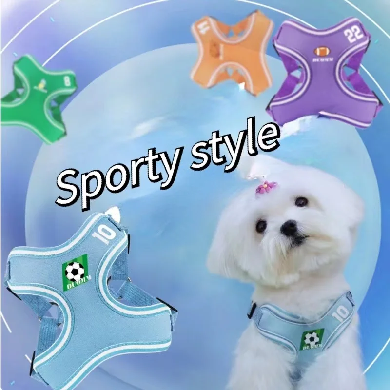 

Euro Soccer Elements Dog Chest Strap Undershirt Type Bichon Frise Teddy Pet Leash Walking Leash Available