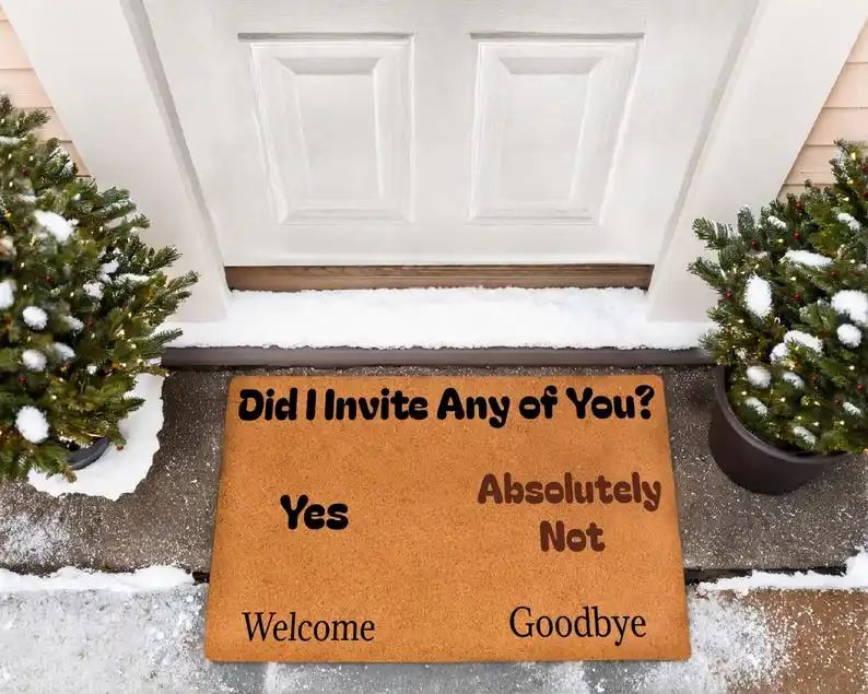 Did I Invite You Doormat Funny Welcome Mat Door Mat Humor Entryway Rug Housewarming Gift for Front Doot Outdoor Design Carpets