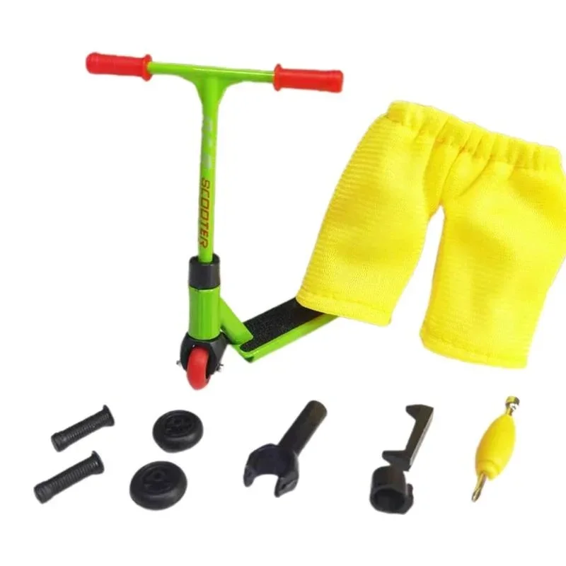 Legering Vinger scooter Twee Wiel Toets Set mini Skate Onderdelen Skateboarden Dek Vingertop Skates Fietsen Bureau Nieuwigheid Speelgoed Kinderen