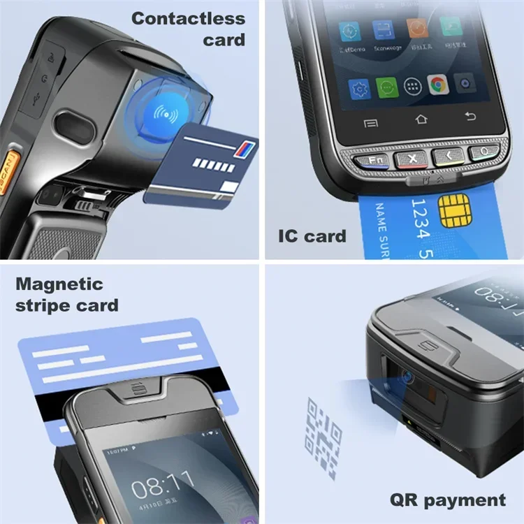 2025 venda quente urovo i9000s 5 ''android 13 touchscreen terminal pos inteligente nfc preço da máquina pos com impressora para restauração