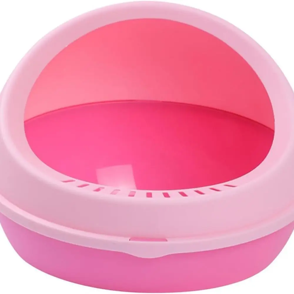 

Полузакрытый ящик для кошачьего туалета, песочница для котенка, прочный, легко чистящийся подножник для домашних животных, туалет для кошачьего туалета, розовый