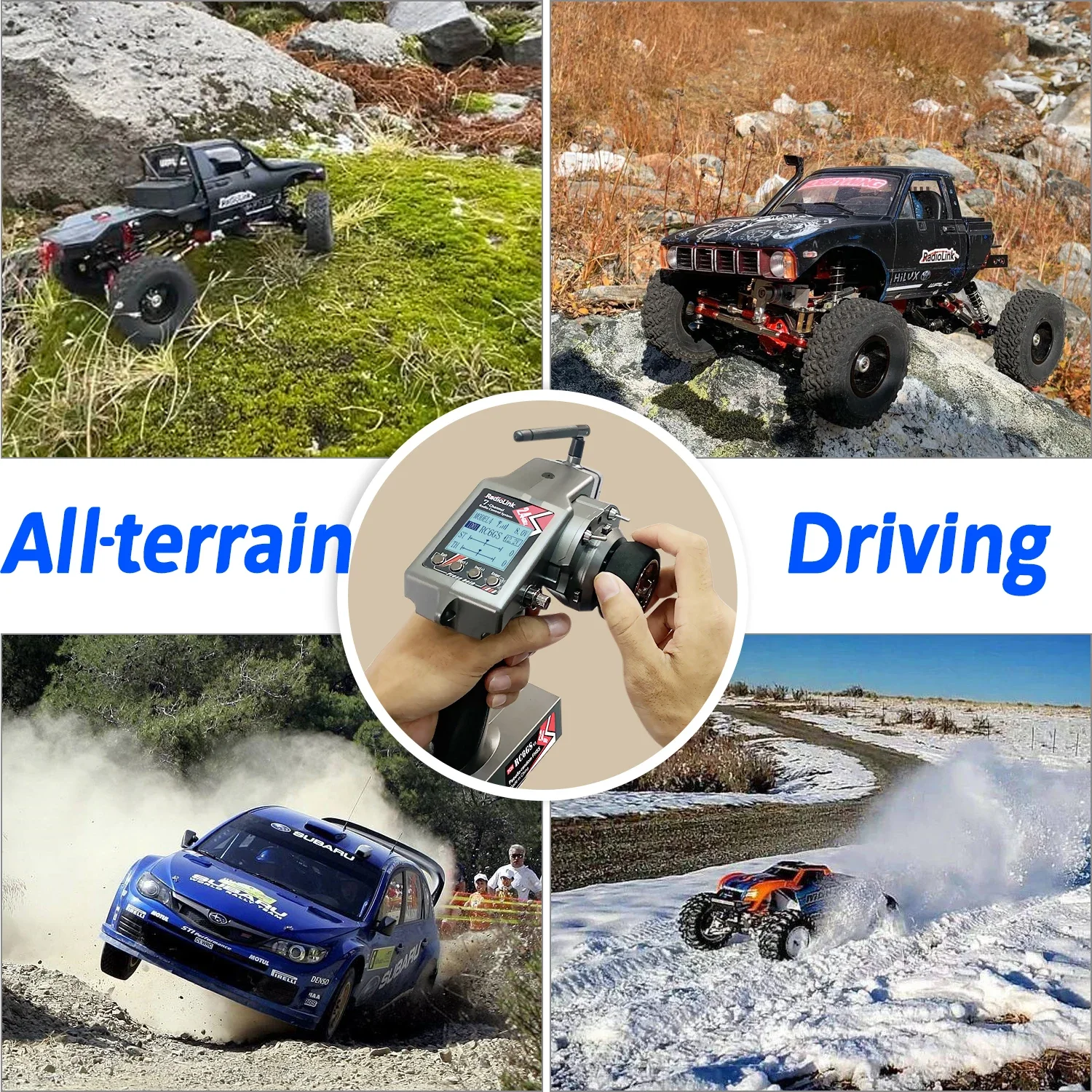 Immagine 6: Radiolink RC6GS V3 2.4G Trasmettitore radio a 7 canali per barca per auto RC con ricevitore R7FG Telemetria giroscopica telecomando incluso