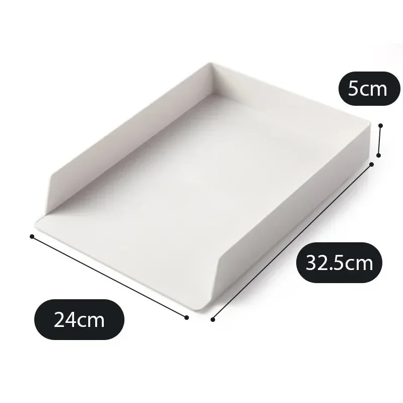 white green a4 paper desktop document organizer storage box for home office school - eco-friendly file organizer