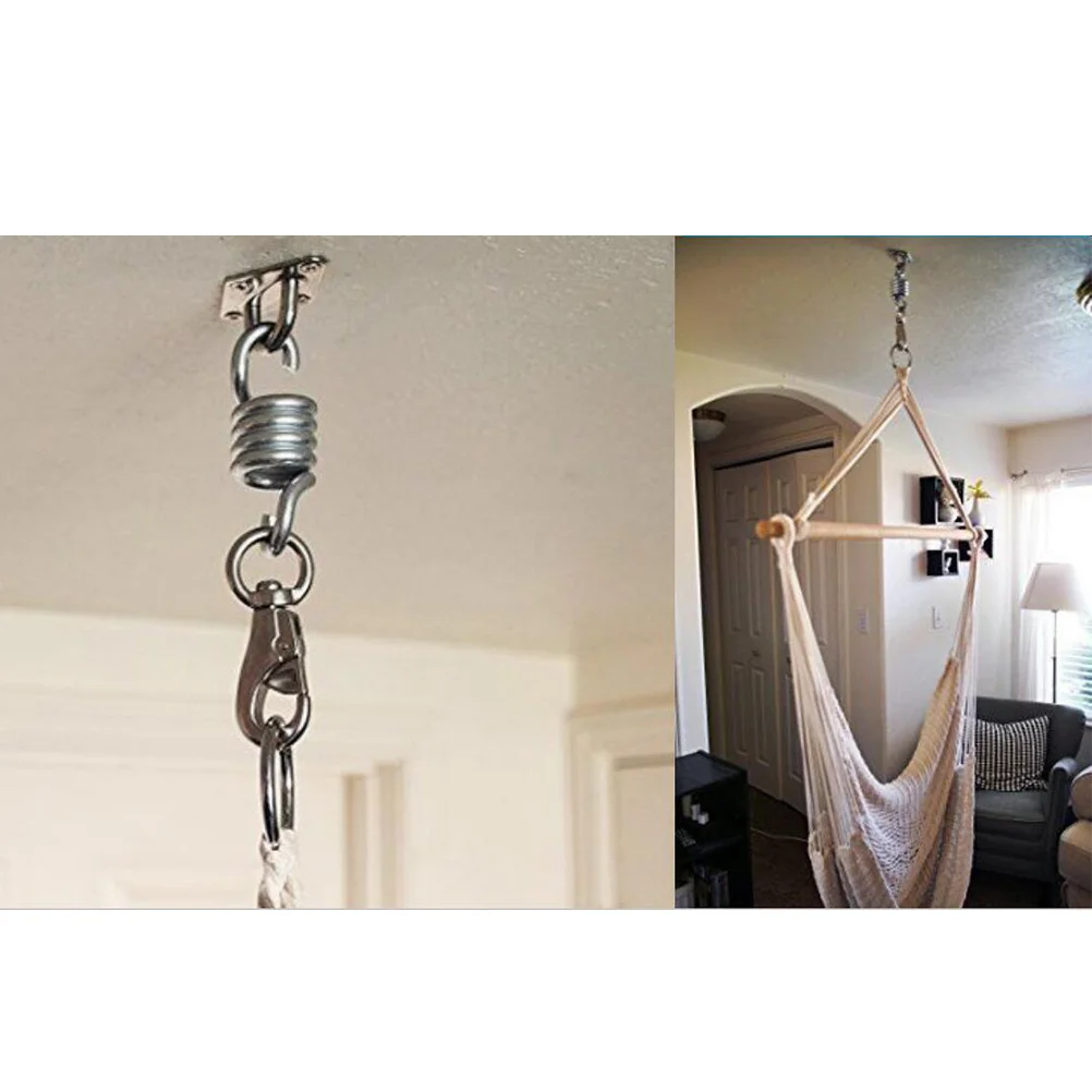 

Heavy Duty Hammock Chair Spring 6.7Mm Galvanized Steel Swivel Hook For Hanging Chairs Punching Bags Plants Outdoor
