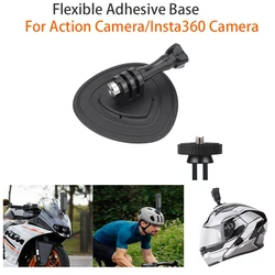 Universal Flexible Adhesive Base For Insta360 X4 Mount Bracket Motorcycle Helmet Base For Gopro/OSMO Action/Insta360 Go/Ace